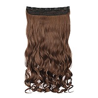 Reecho 20 1Pack 34 Full Head Curly Wave Clips In On Synthetic Hair Extensions He008 Hairpieces For Women 5 Clips 45 Oz Per P