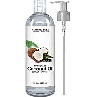 Majestic Pure Fractionated Coconut Oil - Relaxing Massage Oil, Liquid Carrier Oil for Diluting Essential Oils - Skin, Lip, Body & Hair Oil Moisturizer & Softener - 16 fl oz