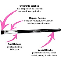 Thin Eyeliner Brush Small Flat Eyeliner Brush Flat Makeup Brush Eyeshadow Lash Liner Smudge Brush Concealer Brush For Eyebr