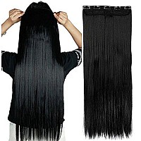 Snoilite 1723 Curly Straight 34 Full Head One Piece 5Clips Clip In Hair Extensions Long Poplar Style For Girl Lady Women 48