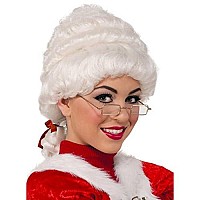 Forum Novelties Womens Deluxe Mrs. Claus Wig, White, One Size