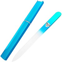 Glass Nail File with Case, Luxurious Gifts for Women - Bona Fide Beauty Glass Fingernail File for Natural Nails, File in Any Direction, Expertly Shapes Nails, Enjoy a Smooth Finish