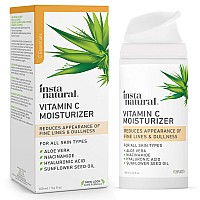 Instanatural Vitamin C Moisturizer Face Moisturizing Cream, Brightens And Reduces The Look Of Fine Lines And Wrinkles, With Hyaluronic Acid, Aloe Vera And Niacinamide, 3.4 Fl Oz