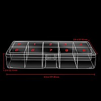 Beauticom Usa Small Empty 10 Space Nail Art Tip Storage Organizer Box Case Clear Color For False Nail Tips Vitamins Access