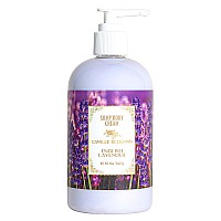 Camille Beckman English Lavender Scented Silky Body Cream, Daily Moisturizer for All Skin Types | Non-Greasy Vegan Formula to Nourish and Soften Hands and Body, 13 Ounce