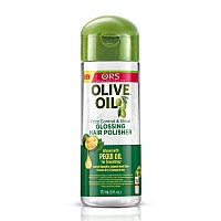 ORS Olive Oil Style & Shine Frizz Control & Shine Glossing Hair Polisher, infused with Pequi Oil for Smoothing (6.0 oz).