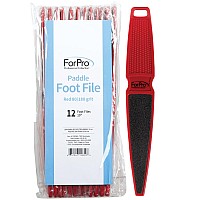 Forpro Professional Collection Pedicure Paddle Foot File Doublesided For Heels Disposable Sanitizable 80180 Grit Red Pa