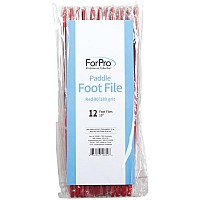 Forpro Professional Collection Pedicure Paddle Foot File Doublesided For Heels Disposable Sanitizable 80180 Grit Red Pa