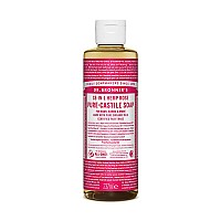 Dr Bronner Rose Castile Liquid Soap 236Ml