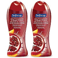 Softsoap Body Wash Juicy Pomegranate And Mango Infusions 18 Fl Ozpack Of 2