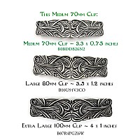 Large Art Nouveau Swirl Hair Clip Hand Cast Metal Barrette Made In The Usa With An 80Mm Clip By Oberon Design 1 Piece