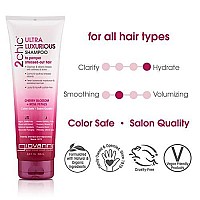 GIOVANNI 2chic Ultra Luxurious Shampoo, 8.5 oz. Cherry Blossom and Rose Petals, Enriched with Aloe Vera, Vitamin-Pro B5, Smooths Wavy & Curly Hair, Sulfate Free, No Parabens, Color Safe (Pack of 1)