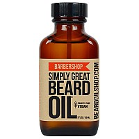 Simply Great Beard Oil Barbershop Scented Beard Oil Beard Conditioner 3 Oz Easy Applicator Natural Vegan And Cruelty Fre