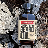 Simply Great Beard Oil Barbershop Scented Beard Oil Beard Conditioner 3 Oz Easy Applicator Natural Vegan And Cruelty Fre