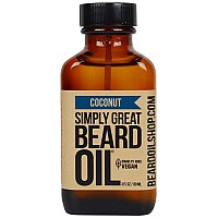 Simply Great Beard Oil Coconut Scented Beard Oil Beard Conditioner 3 Oz Easy Applicator Natural Vegan And Cruelty Free C