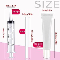 Amorix 50Pcs Lip Gloss Tubes 20Ml White Cap Lip Gloss Containers Empty Refillable Cosmetic Squeeze Lipgloss Tubes 2 X 20Ml Syr