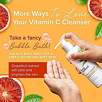 Vitamin C Cleanser - Anti Aging Face Wash & Exfoliating Facial Cleansing Gel Reduces Wrinkles, Dark Spots, Blemishes & Breakouts For Clear Skin With Natural Aloe Vera, Coconut Water & Green Tea