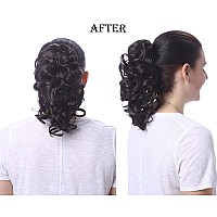 Onedor 12 Synthetic Fiber Natural Textured Curly Ponytail Clip Inon Hair Extension Hairpiece 8Tt26