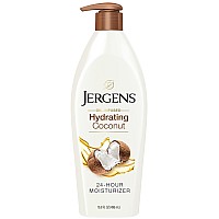 Jergens Hydrating Coconut Body Lotion, Hand and Body Moisturizer Hydrates Dry Skin Instantly, Infused with Coconut Oil, Dermatologist Tested, 16.8 oz