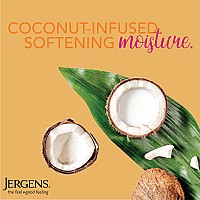 Jergens Hydrating Coconut Body Lotion, Hand and Body Moisturizer Hydrates Dry Skin Instantly, Infused with Coconut Oil, Dermatologist Tested, 16.8 oz