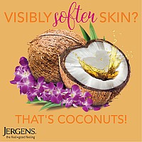 Jergens Hydrating Coconut Body Lotion, Hand and Body Moisturizer Hydrates Dry Skin Instantly, Infused with Coconut Oil, Dermatologist Tested, 16.8 oz