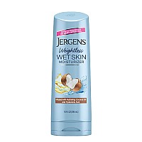 Jergens Wet Skin Body Lotion with Coconut Oil, In Shower Lotion for Dry Skin, Fast-Absorbing, Non-Sticky, Dermatologist Tested, 10 Ounce