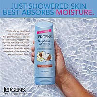 Jergens Wet Skin Body Lotion with Coconut Oil, In Shower Lotion for Dry Skin, Fast-Absorbing, Non-Sticky, Dermatologist Tested, 10 Ounce