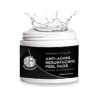 Anti Aging Daily Resurfacing Exfoliating Peel Pads Treatment- contains Lactic, Salicylic, & glycolic for Face & Body Repairs Fine Lines, Wrinkles, Dark Spots, Pores, Acne Scars & Uneven Skin Tone