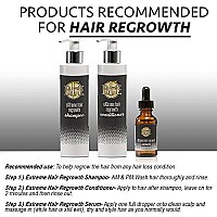 Hair Regrowth Serum- Maximum Strength DHT Blocker. Repairs & Stimulates New Follicle Hair Growth. Grow Stronger, Thicker, Fuller, Longer, Healthier Hair. For Men & Women with No Side Effects.