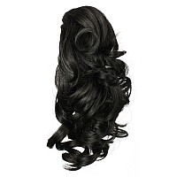 Onedor 12 Synthetic Fiber Natural Textured Curly Ponytail Clip Inon Hair Extension Hairpiece 2 Darkest Brown