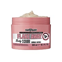 Soap & Glory Original Pink Flake Away Exfoliating Body Scrub - Smoothing & Buffing Body Scrub - Floral Scented Body Polish - Shea Butter, Sea Salt & Sweet Almond Oil Sugar Body Scrub (300ml)