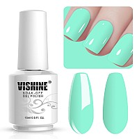 Vishine Gelpolish Gel Nail Polish Lacquer Shiny Color Soak Off Uv Led Professional Manicure Turquoise1594