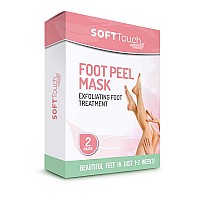 Soft Touch Foot Peel Mask Pack Of 2 Feet Peeling Masks For Dry Cracked Heels Calluses Exfoliating Foot Mask Peel For Baby