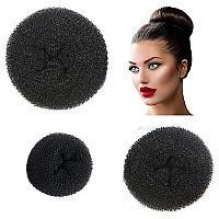 Styla Hair Donut Bun Maker Easy Styling Of Ballet Sock Buns For Kids 3Pc Black