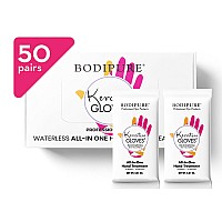 Bodipure All-In-1 Moisturizing Hand Mask | Keratin & Vitamin E Hand Mask for Dry Cracked Hands | Natural Moisturizing Gloves Formula | Strengthen Nails & Repair Hands | 50 Pairs