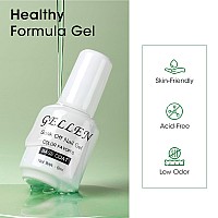 Gellen Gel Top And Base Coat 2Pcs Clear Gel Nail Polish Set 8Ml No Wipe Gel Top Coat Nail Polish Long Lasting Base Coat Gel M