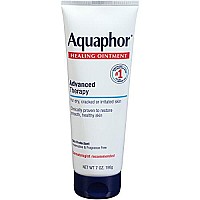 Aquaphor Healing Ointment - Dry Skin Moisturizer - Dry Hands, Heels, Elbows, Lips - 7 oz. Tube