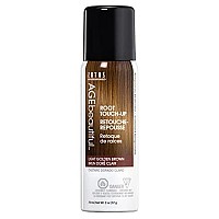 AGEbeautiful Root Touch Up Hair Color Spray | Touch-Up Gray Concealer | Temporary Cover Up | Light Golden Brown | 2 Fl Oz