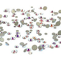 cRYSTAL AB (001 AB) Tiny small sizes mixed with Swarovski 2058 Xilion Rose flatbacks sizes ss3, ss5, ss6, ss7, ss9, ss10 No-Hotfix rhinestones nail art 144 pcs (1 gross) from Mychobos (crystal-Wholesale)