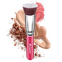 Lamora Foundation Brush For Liquid Makeup Kabuki Face Brush For Cream Powder Blush And Concealer Flat Top Blending Buffi