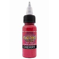 Radiant Colors Tattoo Ink Professional Tattooing Inks Fluid Vegan Pigments 12 Oz Half Ounce Cherry