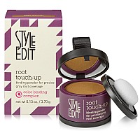 Style Edit Root Touch Up Powder For Light Brown Hair Cover Up Hair Color For Grays And Roots Coverage Mineral Infused Bindin