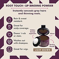 Style Edit Root Touch Up Powder For Light Brown Hair Cover Up Hair Color For Grays And Roots Coverage Mineral Infused Bindin