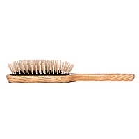 Tek Large Rectangular Ash Wood Brush Handmade In Italy With Short Tooth For Mediumlong Long And Straight Hair 22 X 65 C