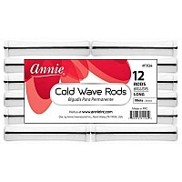 Annie Long Cold Wave Rods With Rubber Band For Hair Curling And Perm Styling White Set Of 3 Packs Of 12 36 Pieces