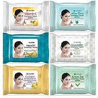 Epielle Og Makeup Remover Cleansing Wipes Tissue Gentle For All Skin Types Daily Facial Cleansing Towelettes Removes Dirt