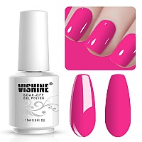 Vishine Soakoff Uv Led Gel Polish Nail Art Manicure Lacquer Hot Pink099