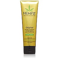 Hempz Original Herbal Conditioner for Damaged and Color Treated Hair, White, Floral/Banana, 9 Fluid Ounce