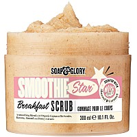 Soap & Glory Smoothie Star Exfoliating Breakfast Body Scrub - Buff & Smooth Body Scrub - Almond & Caramel Scented Body Polish - Brightening Body Scrub with Honey Extract & Sweet Almond Oil (300ml)