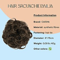 Caisha Big Hairpiece Scrunchy Updo Bridal Hairstyle Curly Messy Bun Brunette Mix G18E